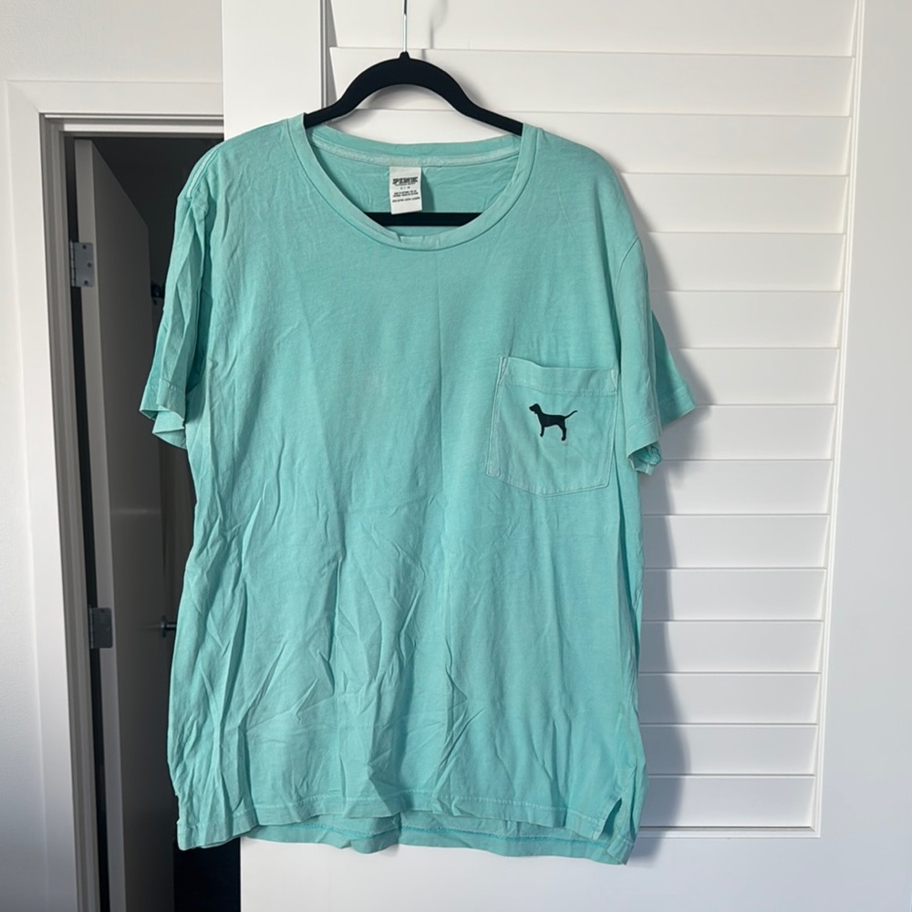 PINK Mint Green T-Shirt with Logo